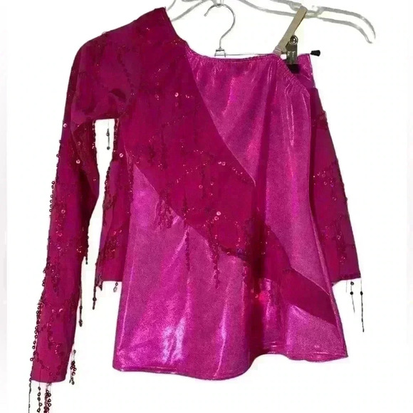 Cicci Barbie Dance Costume Large Child Hot Pink with Sequins - Picture 4 of 10